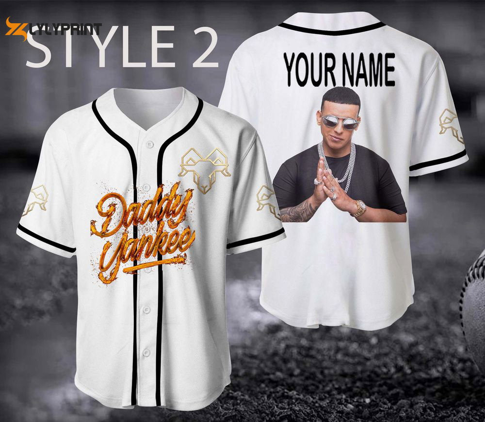 Daddy Yan.kee Baseball Jersey, Daddy Baseball Jersey - lylyprint.com baseball jersey product view 2