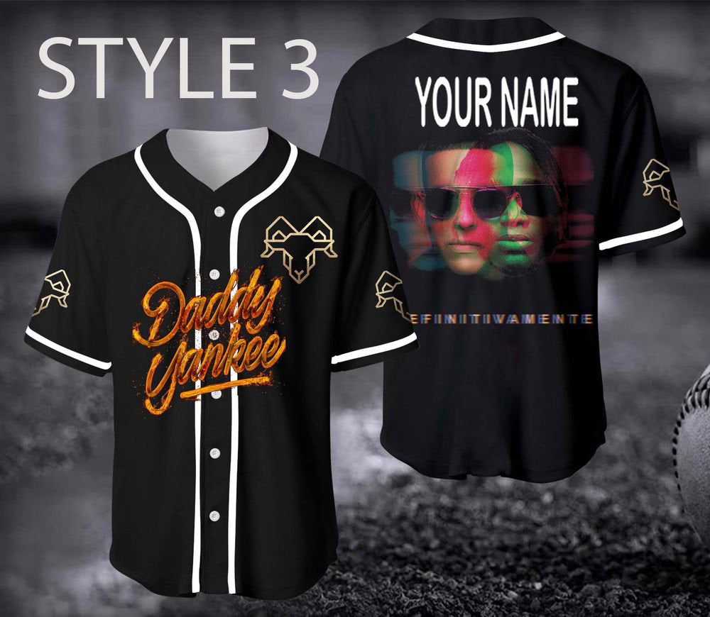 Daddy Yan.kee Baseball Jersey, Daddy Baseball Jersey - lylyprint.com baseball jersey product view 3