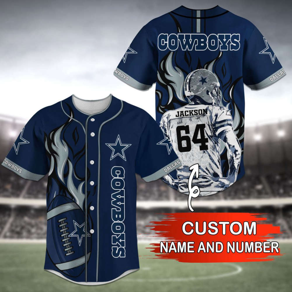 Dallas Cowboys Baseball Jersey Personalized 2023 Gift for Men Women - lylyprint.com baseball jersey product view 2