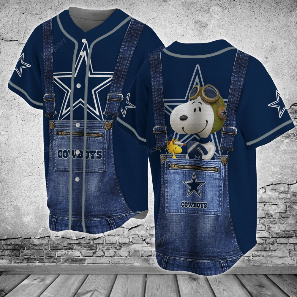 Dallas Cowboys Personalized Baseball Jersey BJ0183 - lylyprint.com baseball jersey product view 2