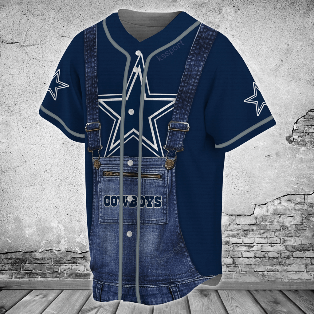 Dallas Cowboys Personalized Baseball Jersey BJ0183 - lylyprint.com baseball jersey product view 3