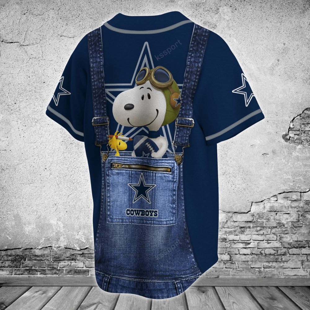 Dallas Cowboys Personalized Baseball Jersey BJ0183 - lylyprint.com baseball jersey product view 4