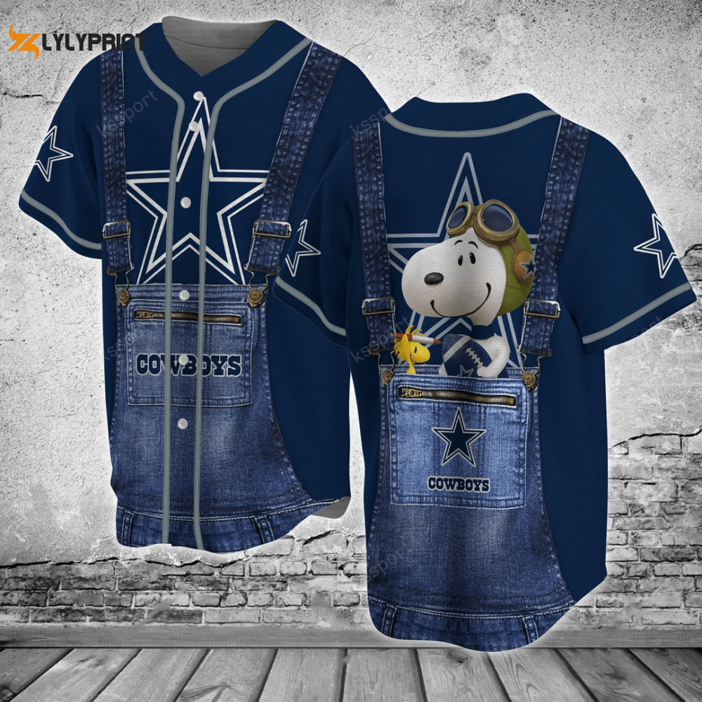 Dallas Cowboys Personalized Baseball Jersey BJ0183 - lylyprint.com baseball jersey product view 1