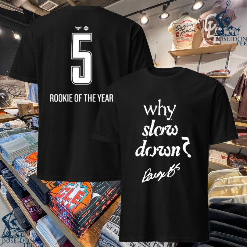 Dallas Wings Why Slow Down 5 Rookie Of The Year T-shirt Unisex T-shirt, Sweatshirt, Hoodie, Long Sleeve Tee - T-Shirt, Sweatshirt, Hoodie