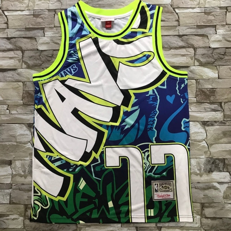 dallas mavericks #77 luka doncic Mavericks 77 # mitchell&ness Classic Jersey Style 2 Basketball Jersey basketball jersey product view 1