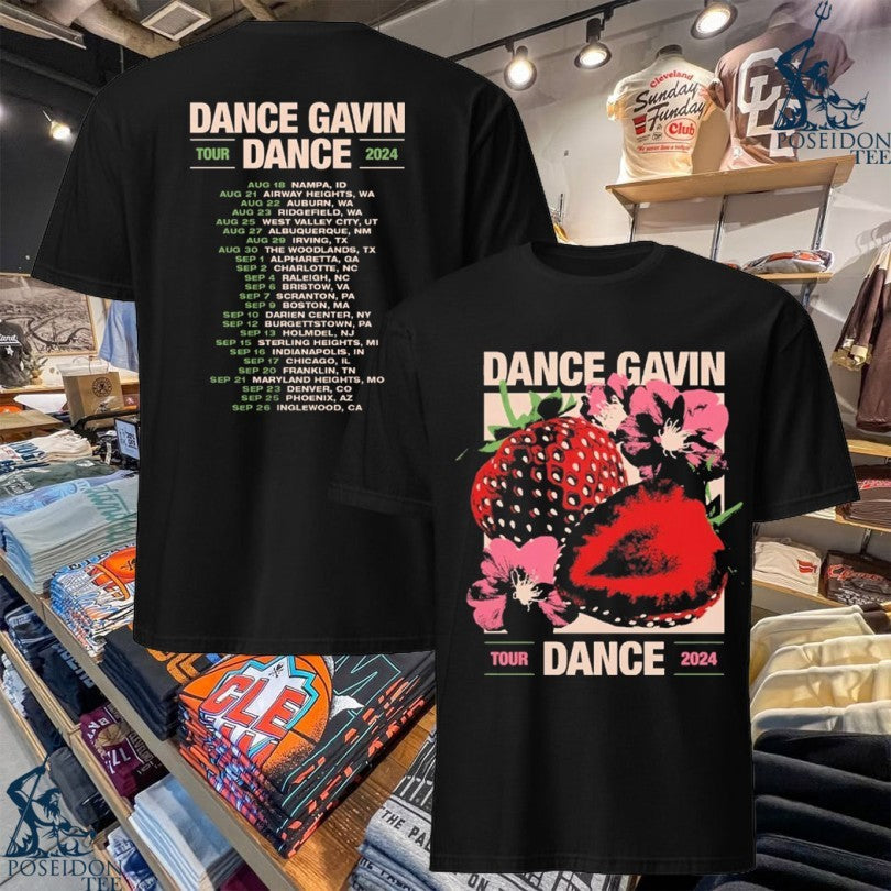 Dance Gavin Dance Strawberry Blossom 2024 Tour Itin T-shirt Unisex T-shirt, Sweatshirt, Hoodie, Long Sleeve Tee - T-Shirt, Sweatshirt, Hoodie