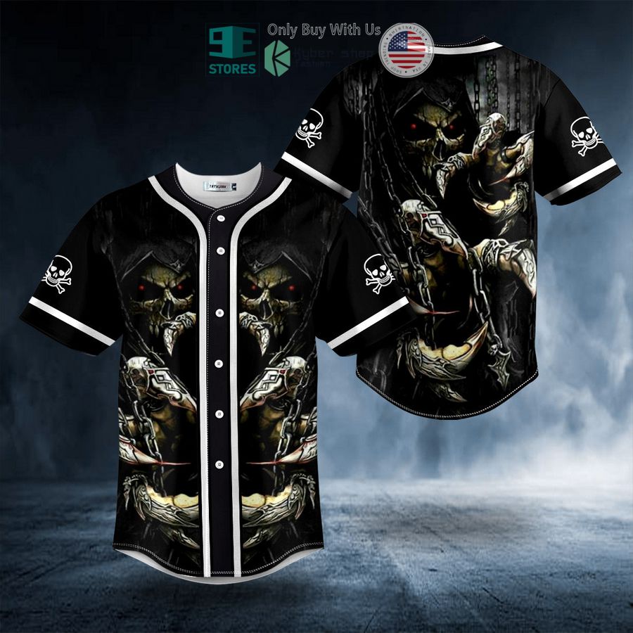 BEST Dark Death Claws Skull Baseball Shirt baseball jersey product view 1