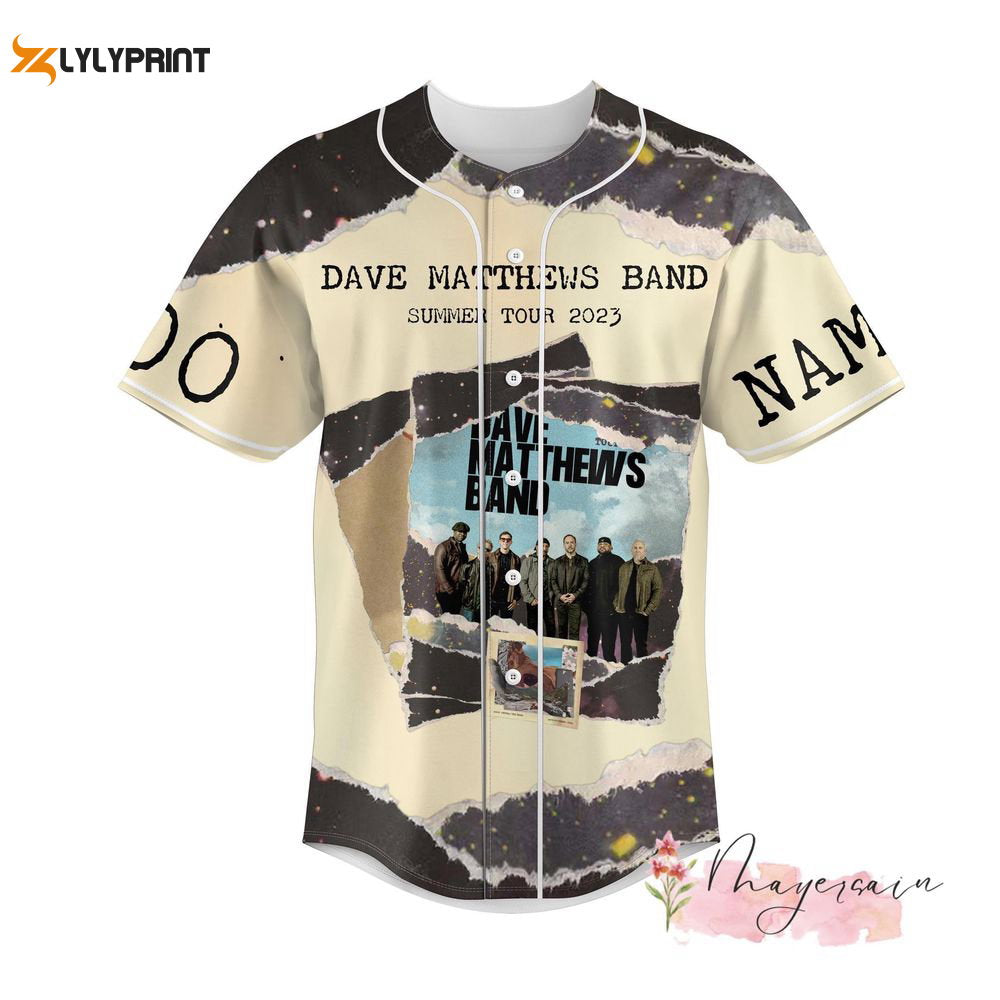 Dave Matthews Band Summer Tour 2023 Baseball Jersey - lylyprint.com baseball jersey product view 1