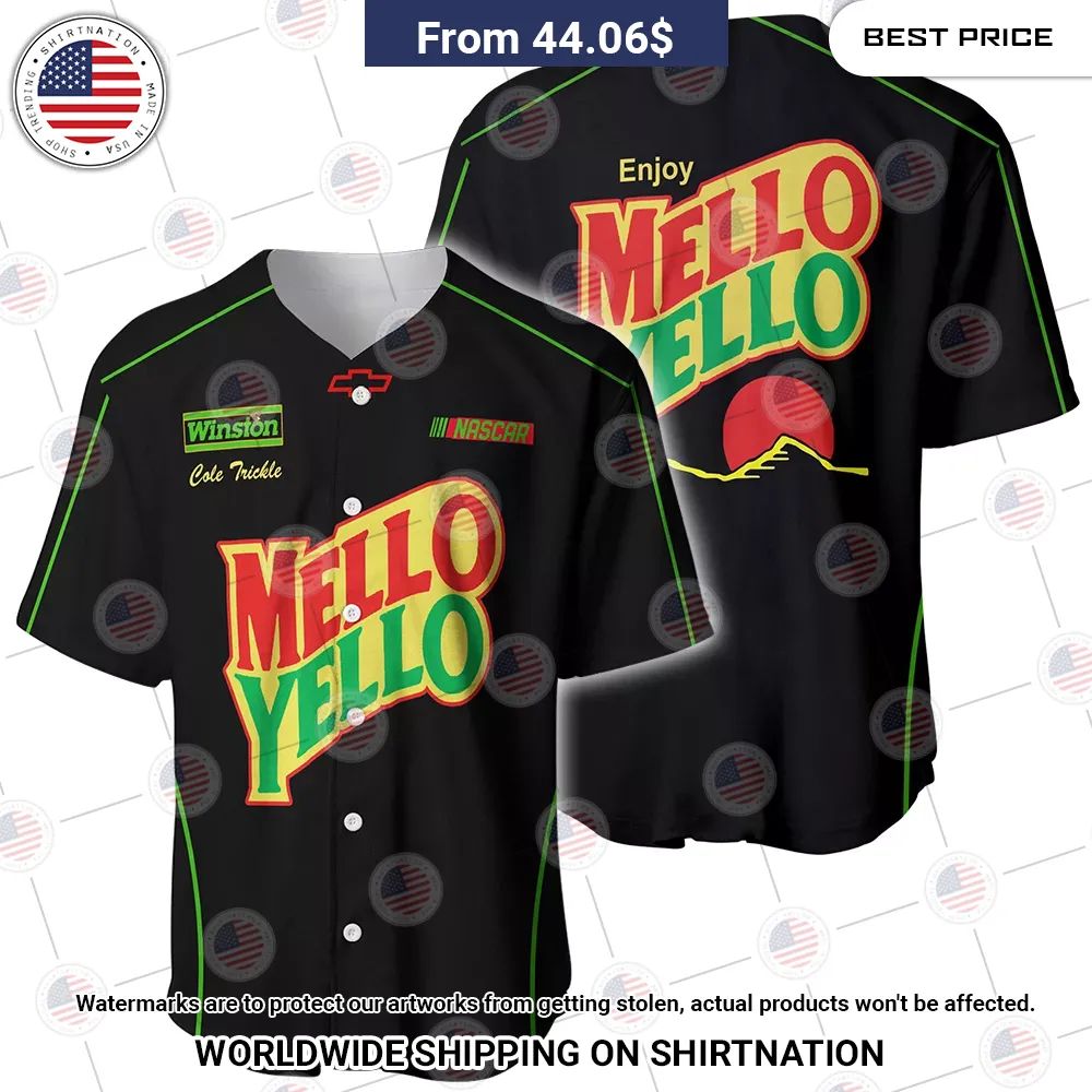 BEST Days of Thunder Mello Yello Nascar Film Racing Baseball Jerseys baseball jersey product view 1