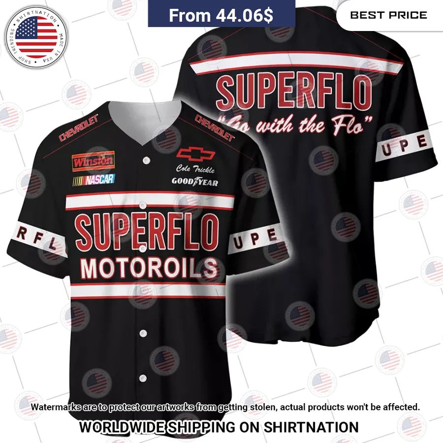 Days of Thunder Superflo Nascar Film Racing Baseball Jersey baseball jersey product view 1