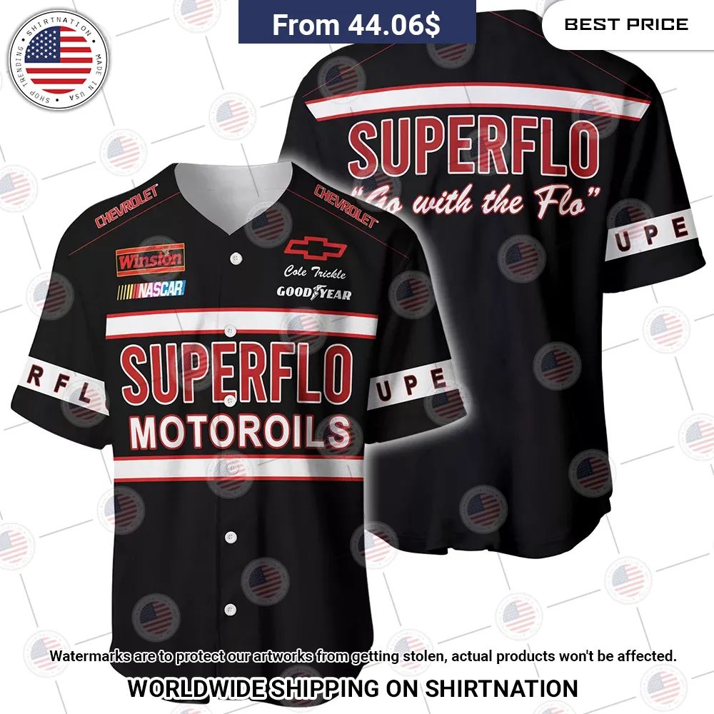 BEST Days of Thunder Superflo Nascar Film Racing Baseball Jerseys baseball jersey product view 1