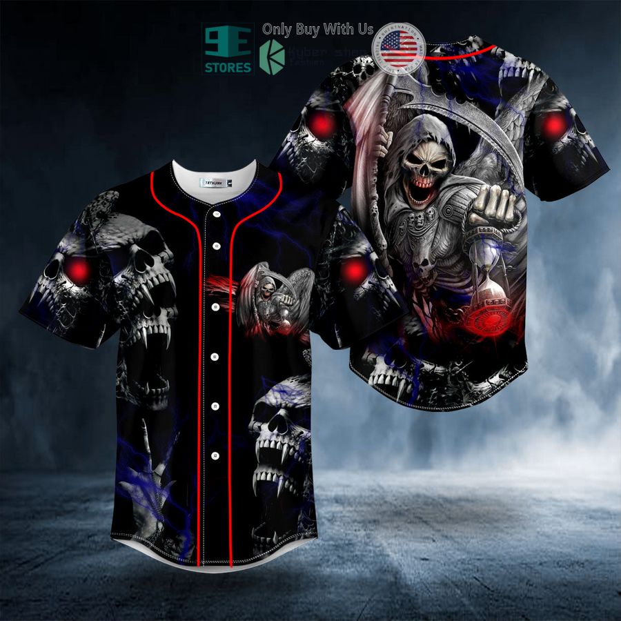 BEST Death Devil Blood Skull Baseball Shirt baseball jersey product view 1