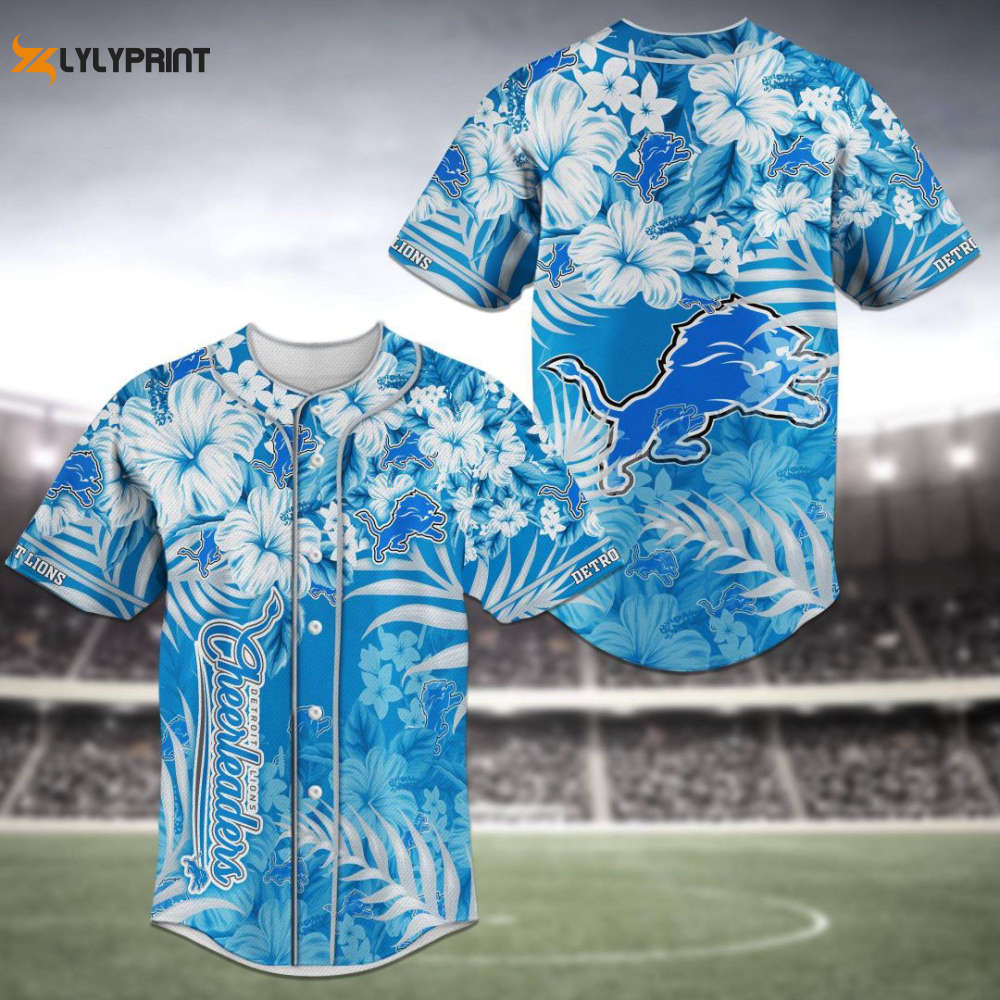 Detroit Lions Baseball Jersey Personalized 2023 Gift for Men Women - lylyprint.com baseball jersey product view 1