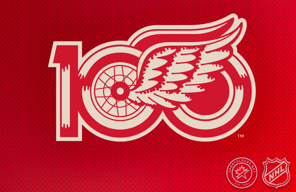 detroit-red-wings-100-logo-sportslogosnet-2025-26 Hockey Jersey hockey jersey product view 1