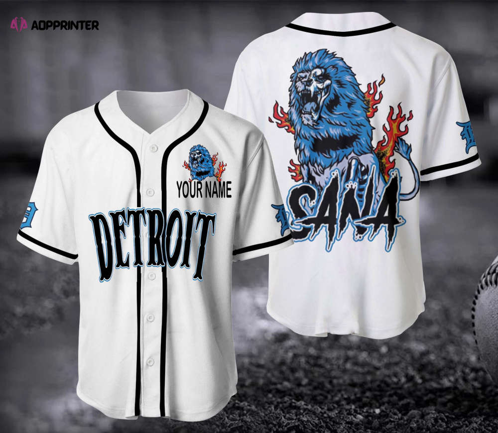 Detroit Sana Football Baseball Jersey - Aopprinter football jersey product view 2