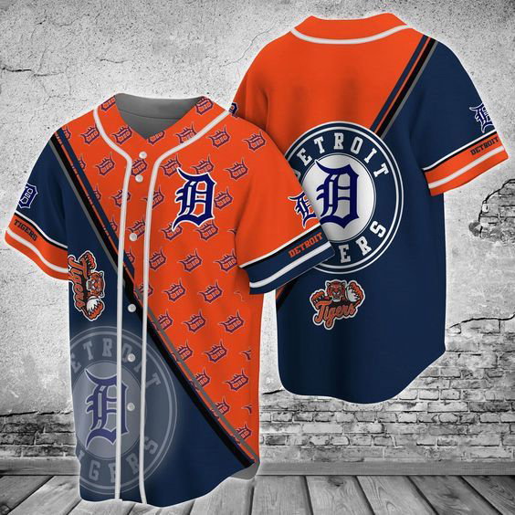 Detroit Tigers Baseball Jersey Gifts for Fans - lylyprint.com baseball jersey product view 2