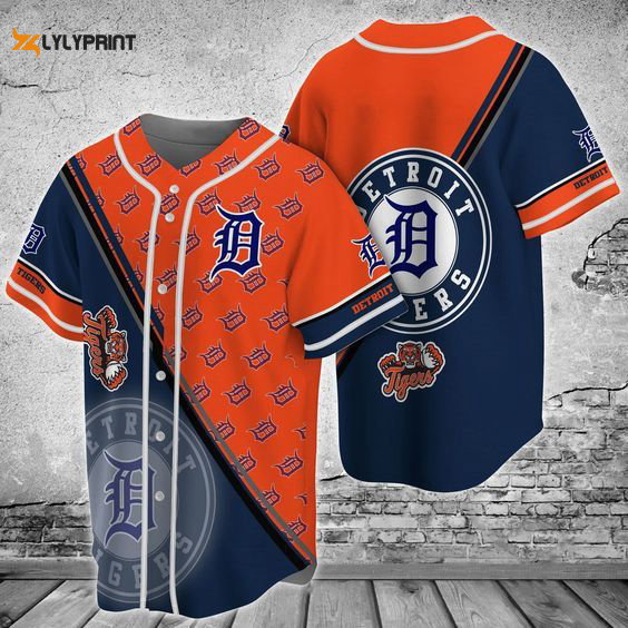 Detroit Tigers Baseball Jersey Gifts for Fans - lylyprint.com baseball jersey product view 1