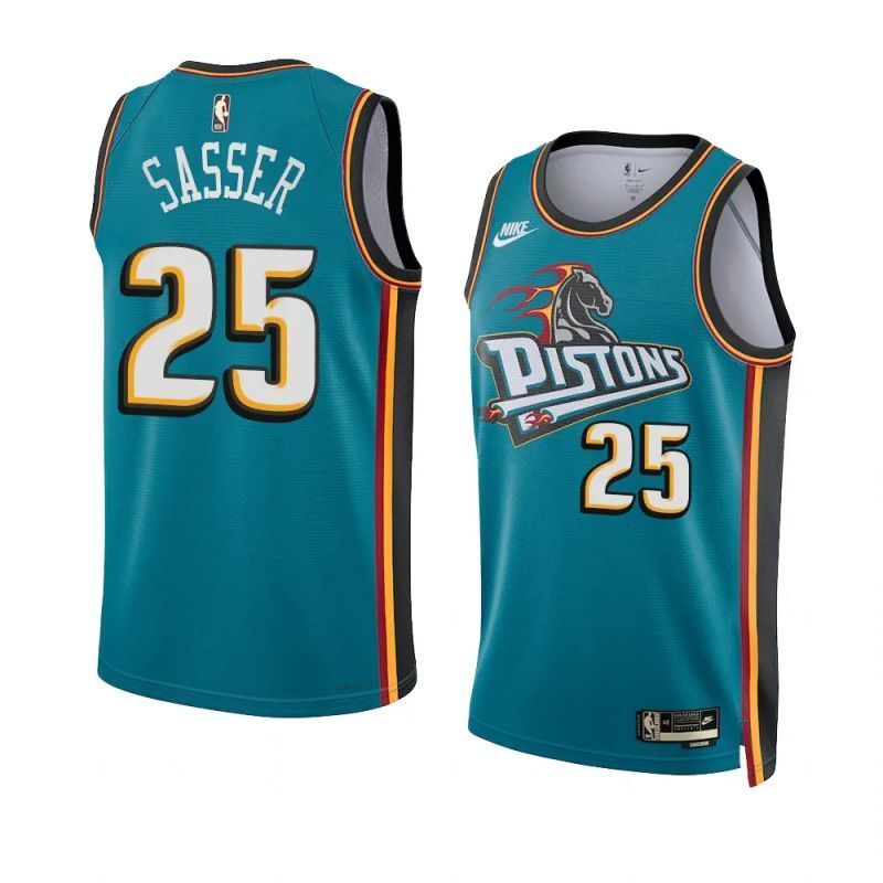 detroit pistons #25 marcus sasser 2022-2023 blue classic edition 2023 nba draft jersey.webp basketball jersey product view 1