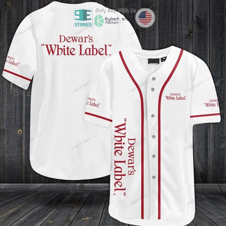 BEST Dewar's White Label white Baseball Jersey baseball jersey product view 1