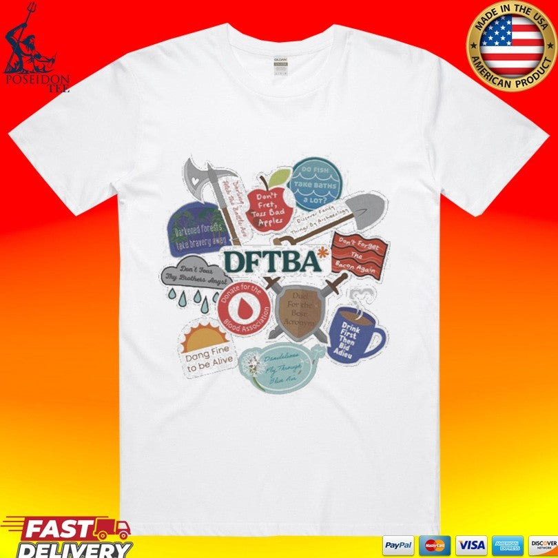 Dftba Sticker T-shirt Unisex T-shirt, Sweatshirt, Hoodie, Long Sleeve Tee - T-Shirt, Sweatshirt, Hoodie