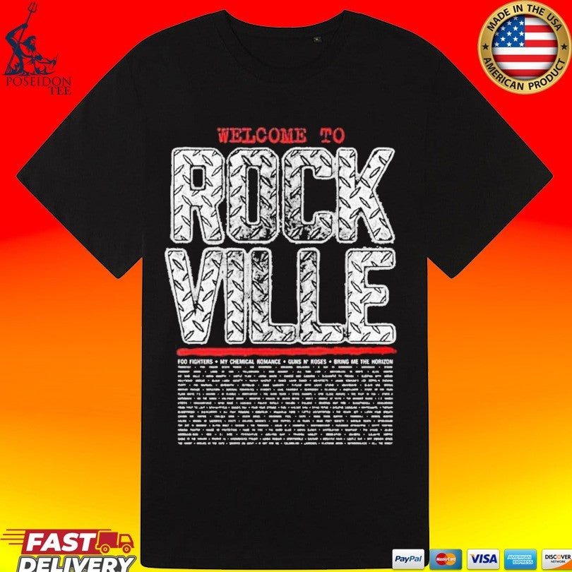 Diamond Plate Welcome To Rockville Daytona Beach FL - Adult & Kids T-Shirts, Sweatshirts & Hoodies apparel design preview 3