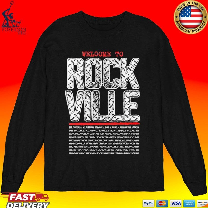 Diamond Plate Welcome To Rockville Daytona Beach FL - Adult & Kids T-Shirts, Sweatshirts & Hoodies apparel design preview 4