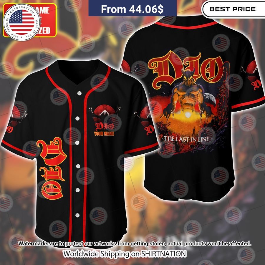 Dio The Last in Line Baseball Jersey baseball jersey product view 1