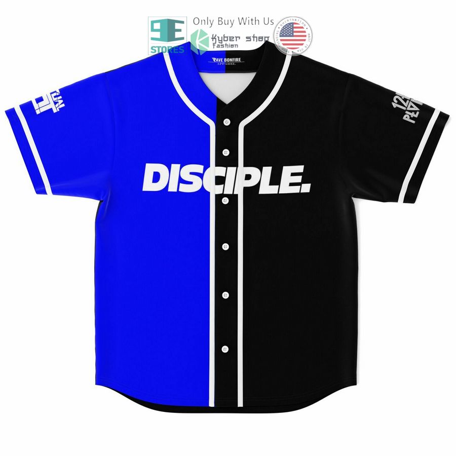 BEST Disciple black blue Baseball Jersey baseball jersey product view 1