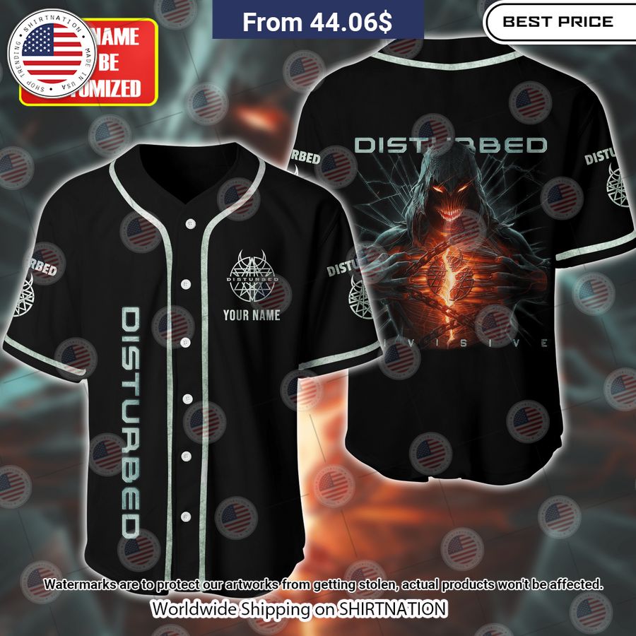 Disturbed Divisive Baseball Jersey baseball jersey product view 1