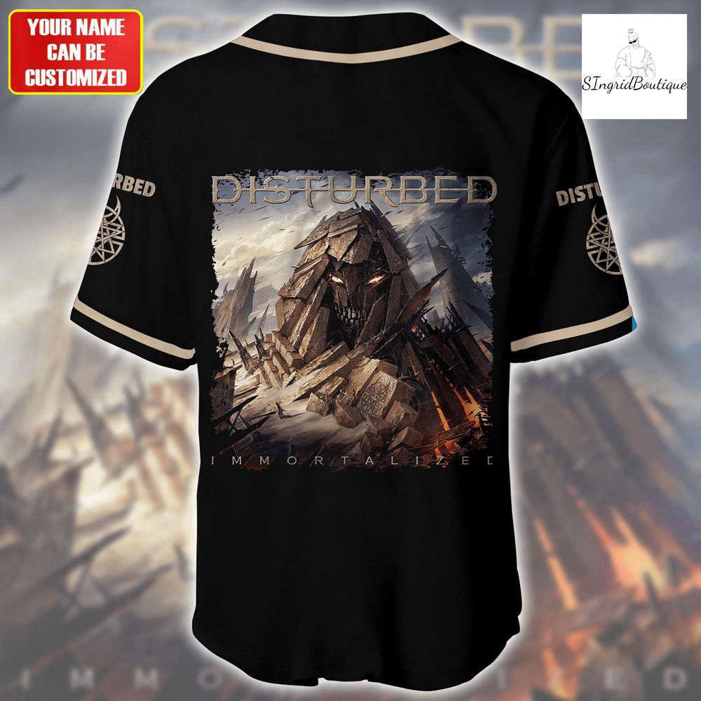 Disturbed Jersey Shirt, Personalized Disturbed Baseball Jersey For Men Women - lylyprint.com baseball jersey product view 3