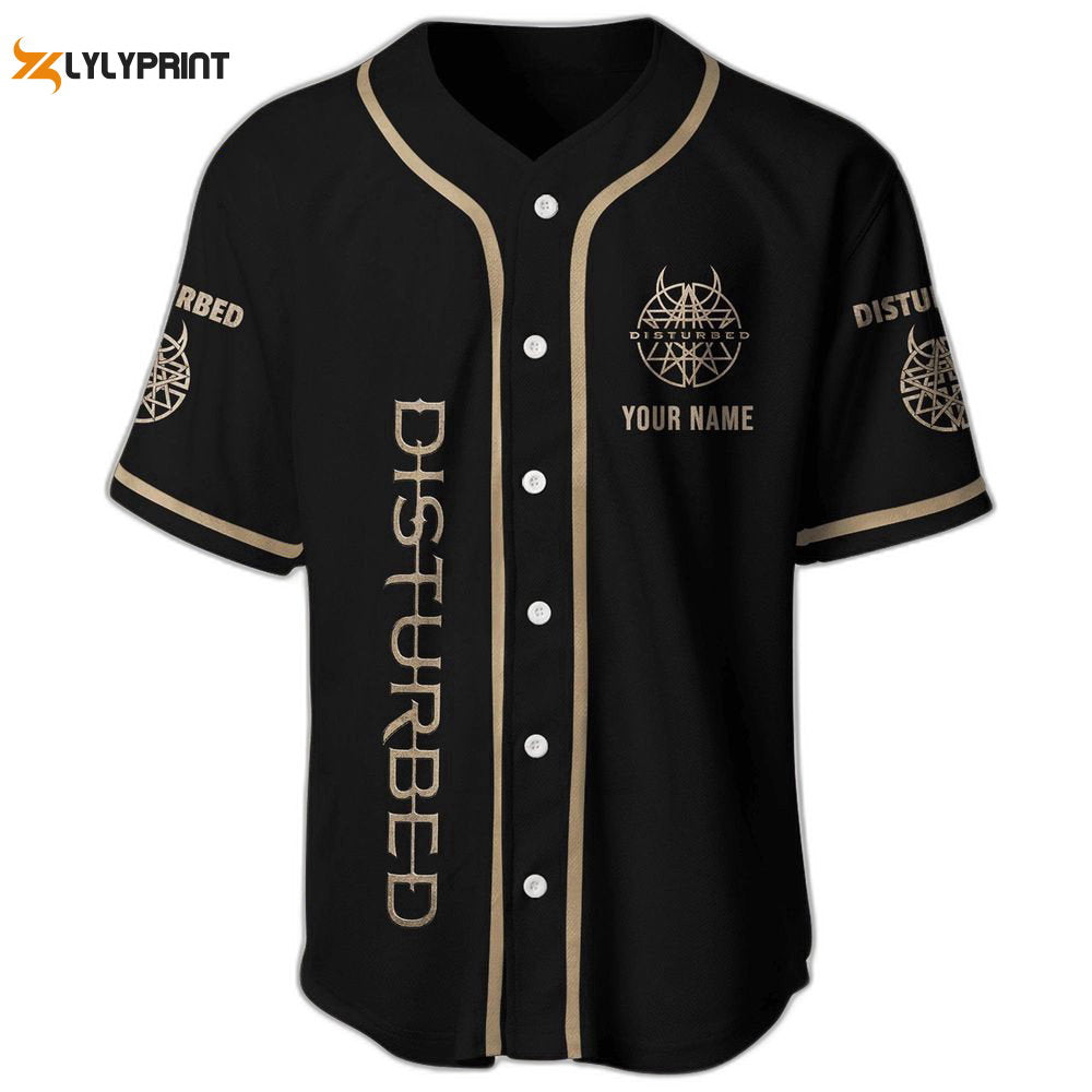 Disturbed Jersey Shirt, Personalized Disturbed Baseball Jersey For Men Women - lylyprint.com baseball jersey product view 1