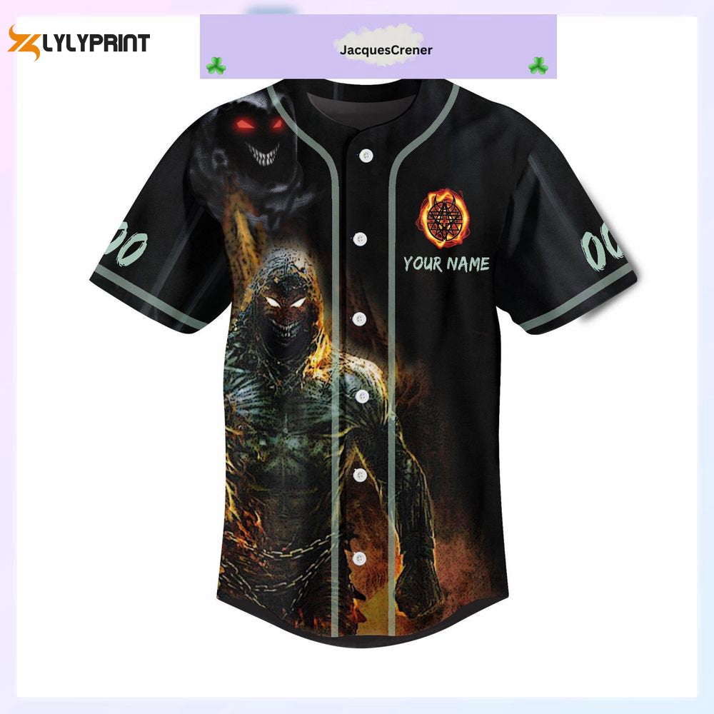 Disturbed Jersey, The Light Baseball Jersey - lylyprint.com baseball jersey product view 1