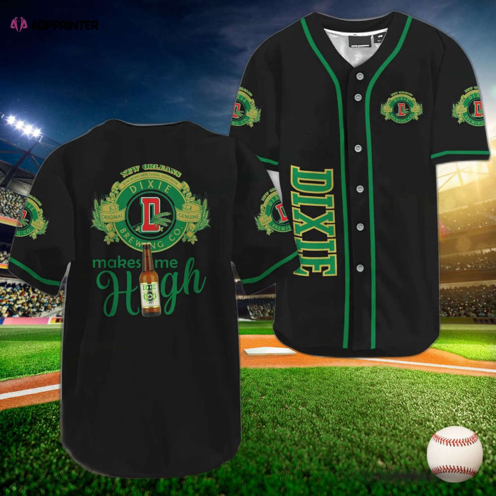 Dixie Beer Make Me High Baseball Jersey – Trendy Stylish & High-Quality Attire baseball jersey product view 1