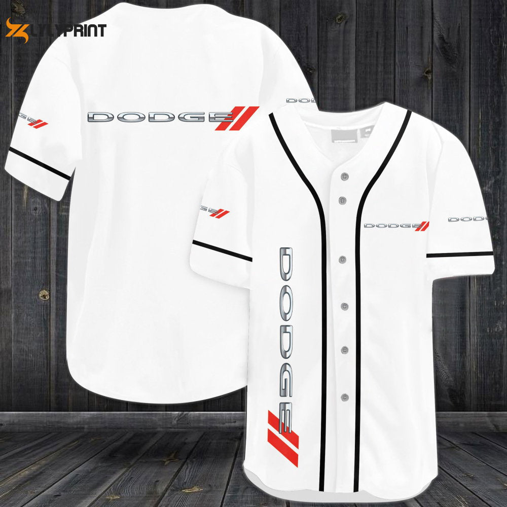 Dodge Car Baseball Jersey - lylyprint.com baseball jersey product view 1