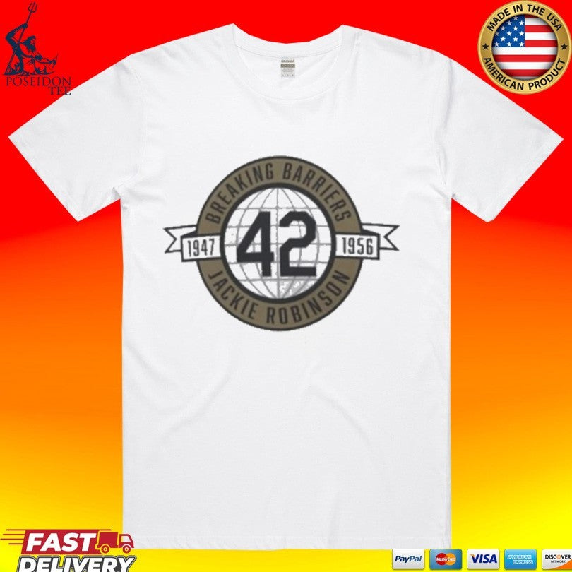 Dodgers Madness Jackie Robinson Barriers T-shirt Unisex T-shirt, Sweatshirt, Hoodie, Long Sleeve Tee - T-Shirt, Sweatshirt, Hoodie