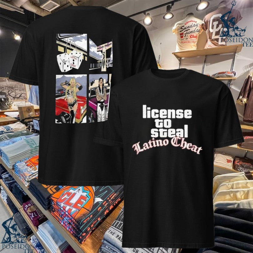 Dominik Mysterio And Liv Morgan License To Steal T-shirt Unisex T-shirt, Sweatshirt, Hoodie, Long Sleeve Tee - T-Shirt, Sweatshirt, Hoodie