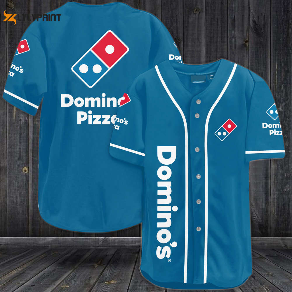 Domino's Pizza Baseball Jersey - lylyprint.com baseball jersey product view 1