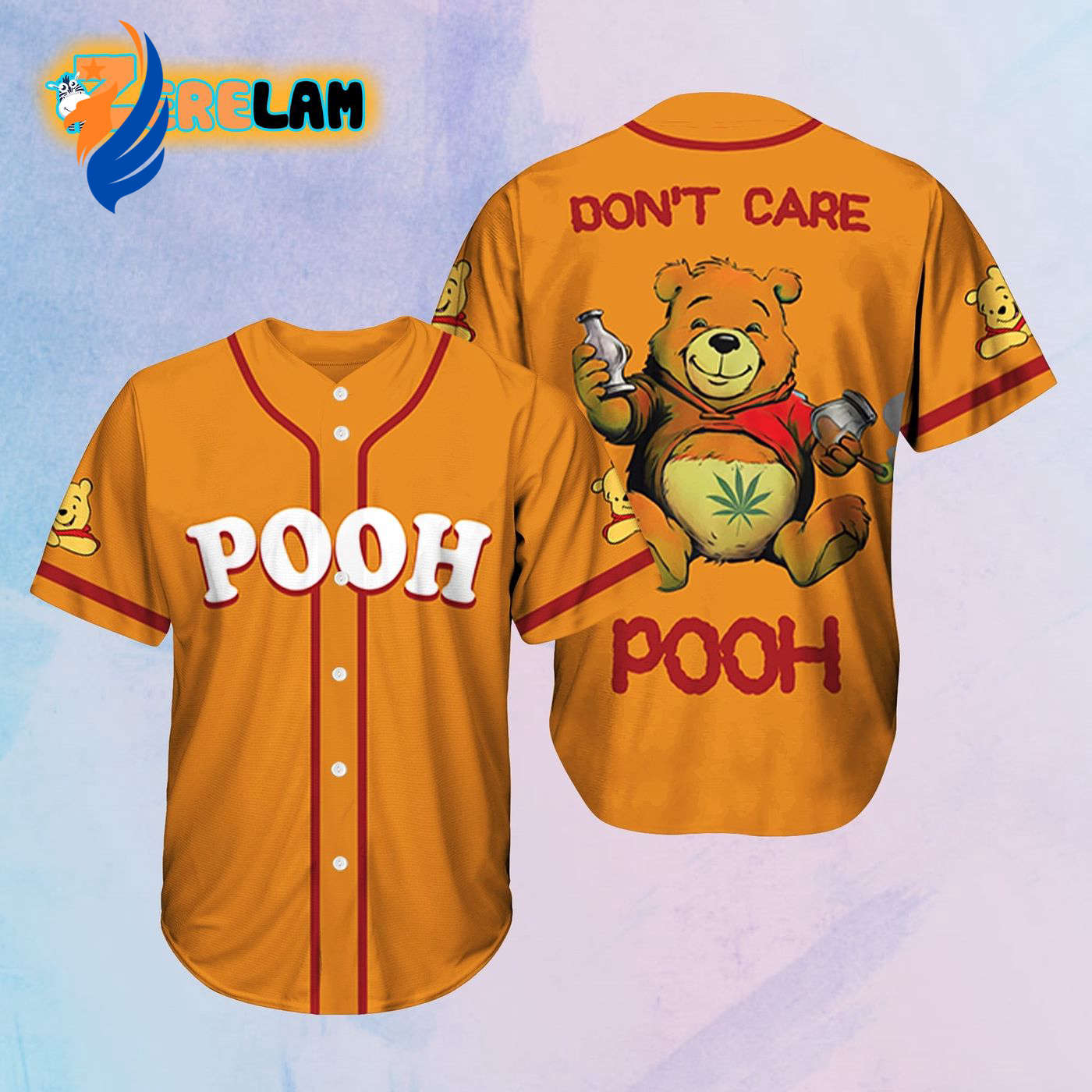 Stylish Don t Care Pooh Baseball Jersey - Trendy Design for Baseball Lovers - Bafud baseball jersey product view 1