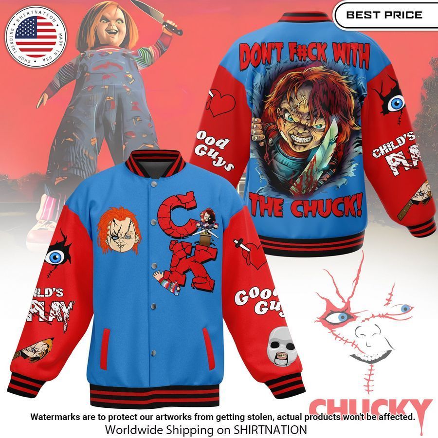 Don't Fuck With The Chucky Child's Play 3 Baseball Jacket baseball jersey product view 1