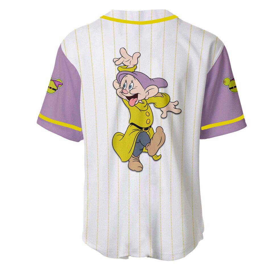 Dopey Dwarf Baseball Jersey - lylyprint.com baseball jersey product view 5