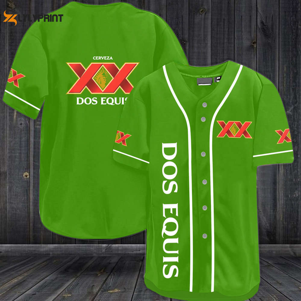Dos Equis XX Baseball Jersey - lylyprint.com baseball jersey product view 1
