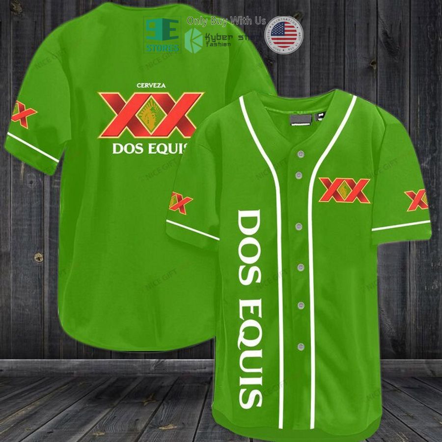 BEST Dos Equis Xx green Baseball Jersey baseball jersey product view 1