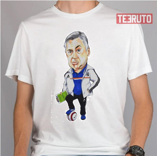 Art Carlo Ancelotti Cartoon Unisex T-Shirt - T-Shirt, Sweatshirt, Hoodie