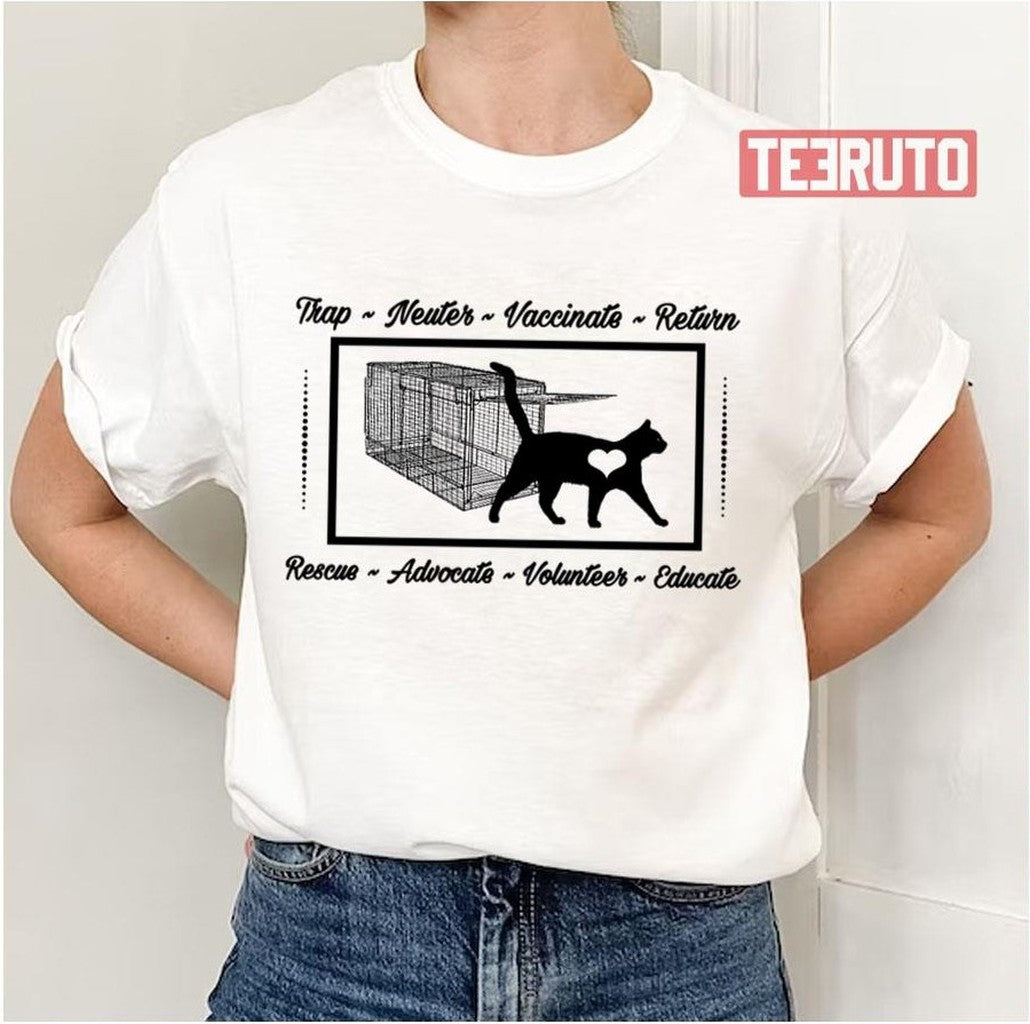 Personalized Cat Rescue Logo Cat Trap Tnr Unisex T-Shirt - T-Shirt, Sweatshirt, Hoodie
