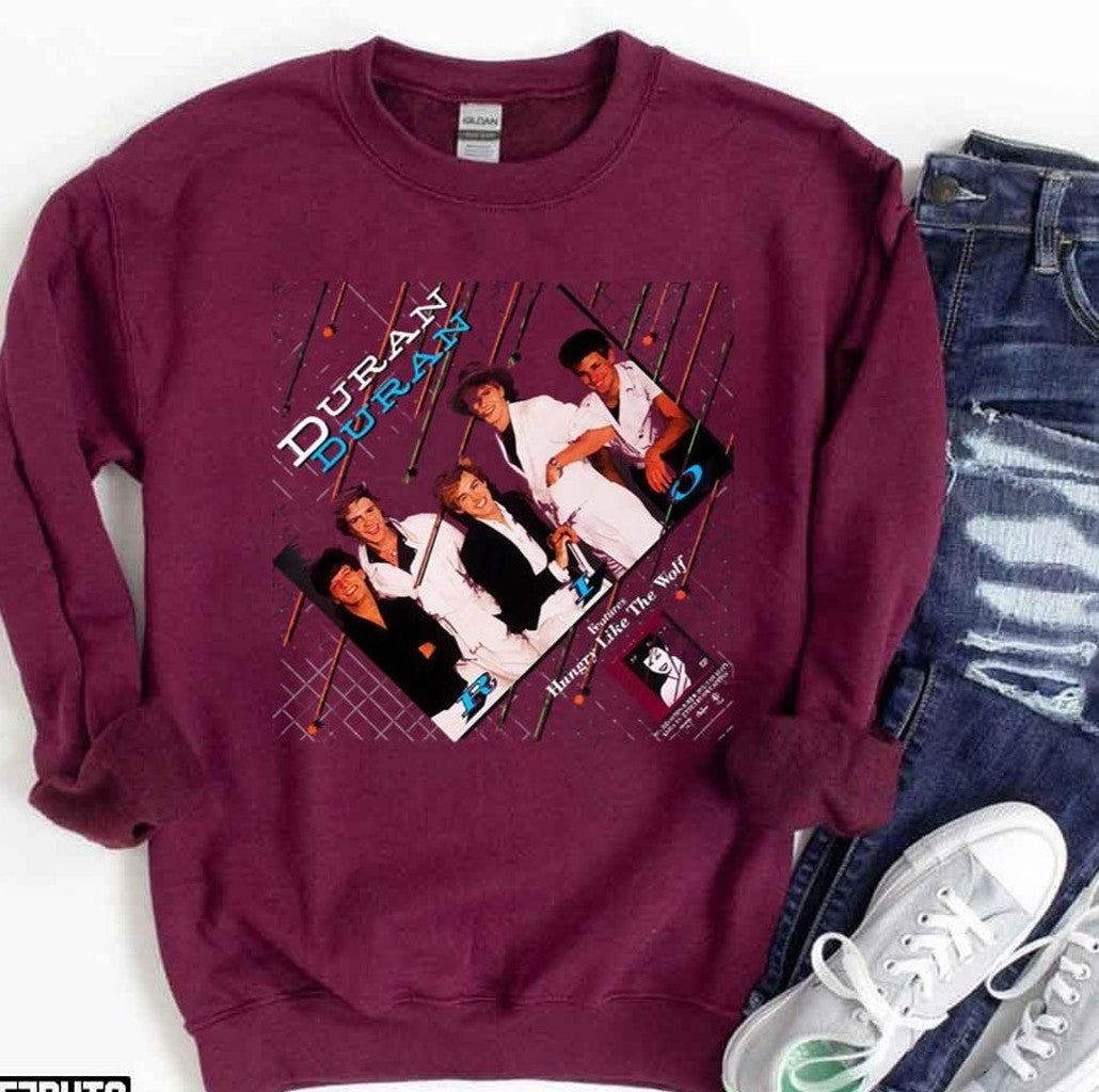 Retro Duran Duran World Tour 1983 Ft Hungry Like The Wolf Unisex Sweatshirt - T-Shirt, Sweatshirt, Hoodie