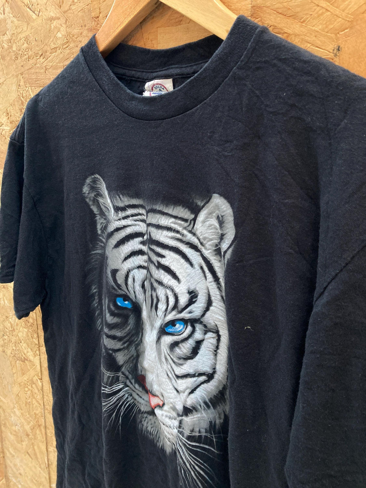 Vintage Y2k White Tiger Face Animal Souvenir Size - Adult & Kids T-Shirts, Sweatshirts & Hoodies apparel design preview 3