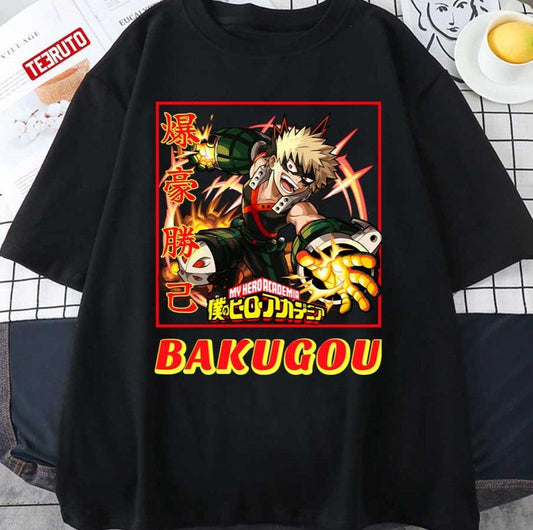 Anime My Hero Academia Bakugo Katsuki Artwork Unisex T-shirt - T-Shirt, Sweatshirt, Hoodie