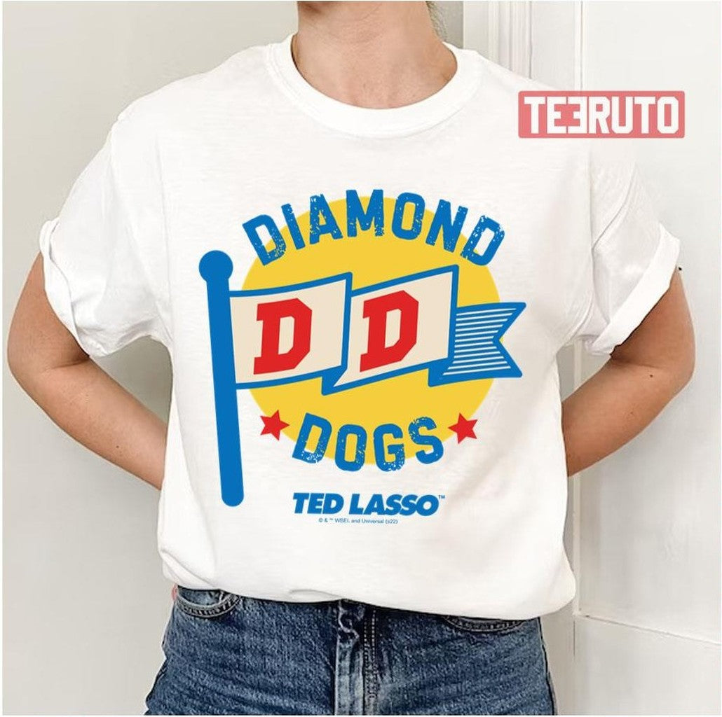 Pennant Graphic Ted Lasso Diamond Dogs Unisex T-Shirt - T-Shirt, Sweatshirt, Hoodie