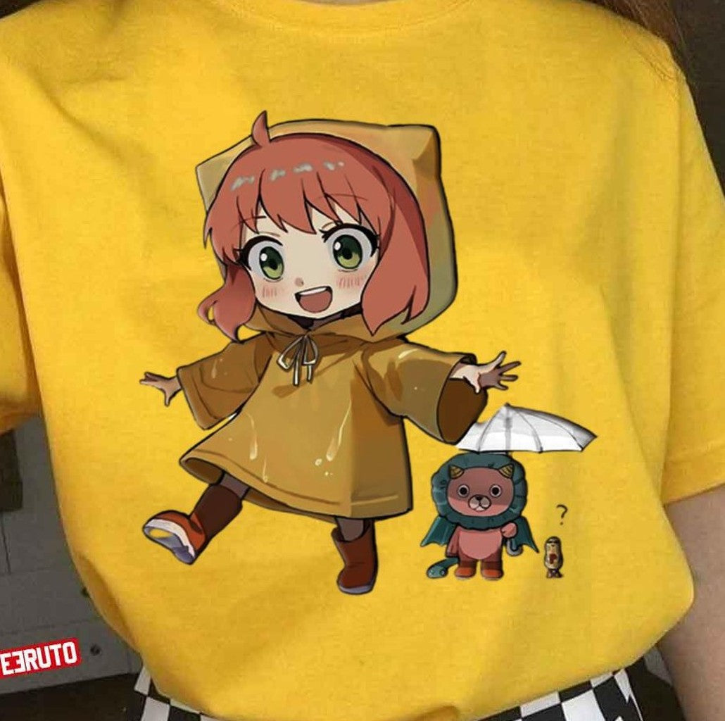 Playing In Rain Anya Spy X Family Lion Dragon Forger Family Anime Unisex T-Shirt - T-Shirt, Sweatshirt, Hoodie