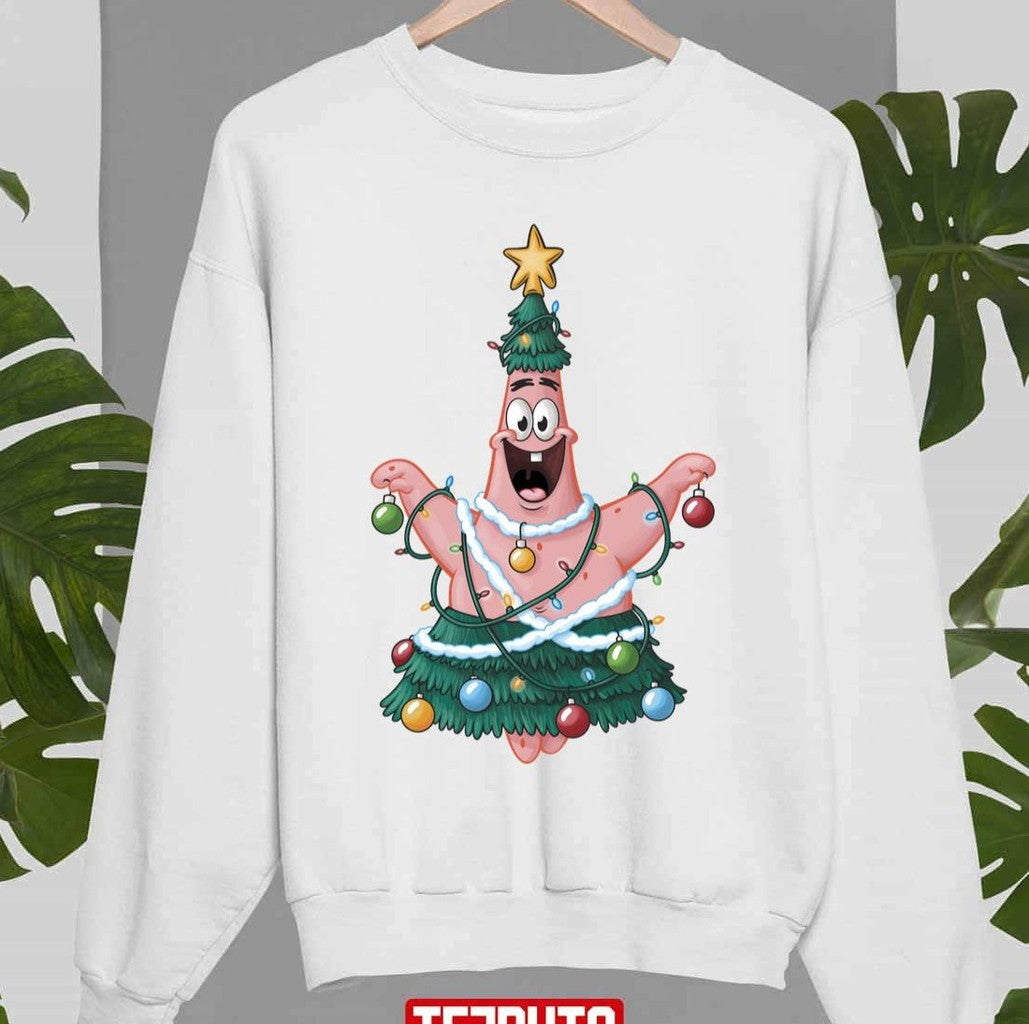 Patrick Star Christmas Tree Halloween Spongebob Unisex Sweatshirt - T-Shirt, Sweatshirt, Hoodie